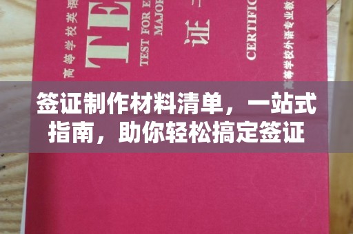 北部新区签证制作材料清单，一站式指南，助你轻松搞定签证
